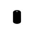 Schwarzer Aluminium Dog Tag Schlüsselanhänger – personalisierbar mit Lasergravur