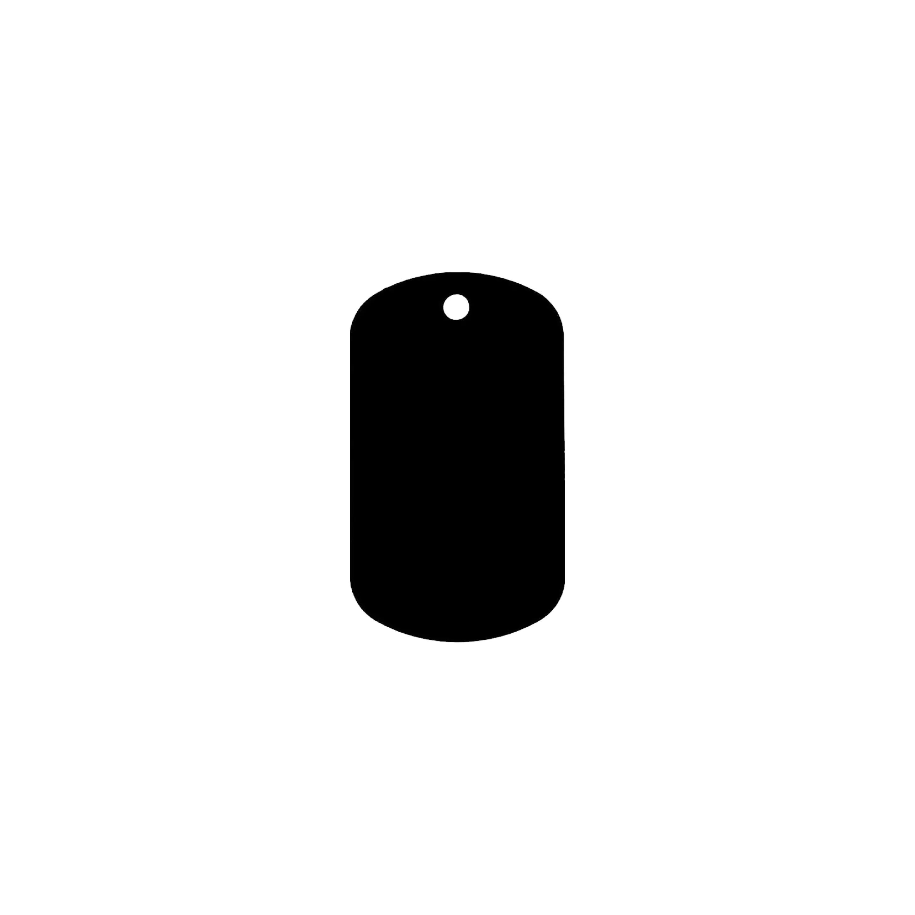 Schwarzer Aluminium Dog Tag Schlüsselanhänger – personalisierbar mit Lasergravur