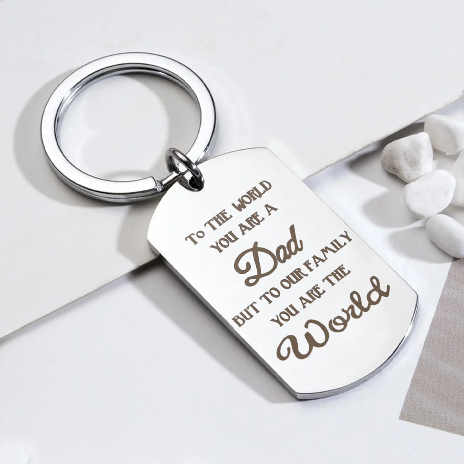 Edelstahl Militär-Schlüsselanhänger – Robuster Dog Tag mit Lasergravur